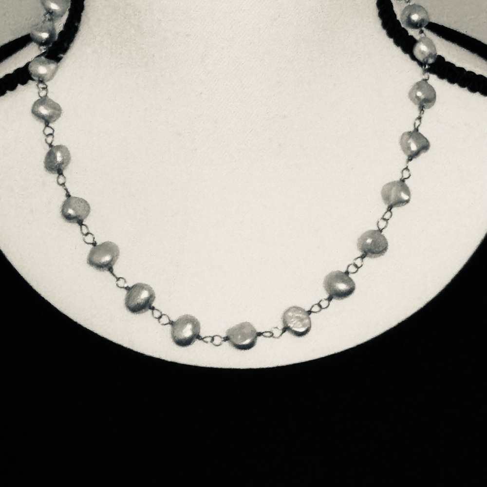 Retired SILPADA Sterling Silver 925 Iridescent Gray Pearl Necklace N1800